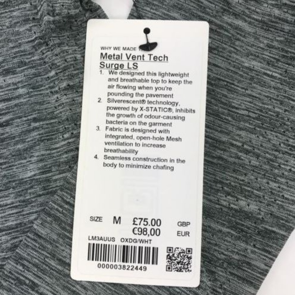 Lululemon Metal Vent Tech Surge Long Sleeve Medium - Picture 8 of 8